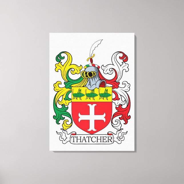Thatcher Family Crest Canvastryck (Framsida)