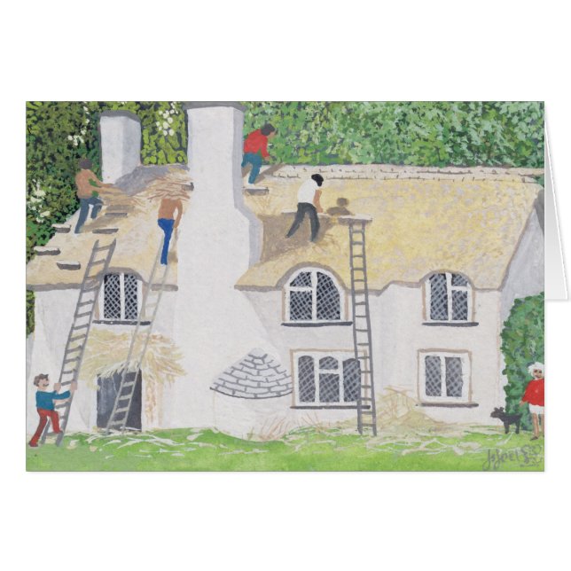 Thatching av 1995 hälsningskort (Framsidan Horizontal)