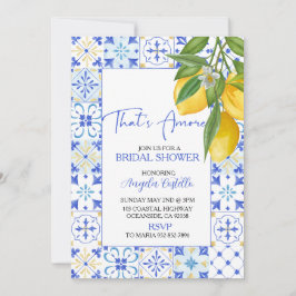 That's Amore Amalfi Coast Citron bröllopsdusch Inbjudningar