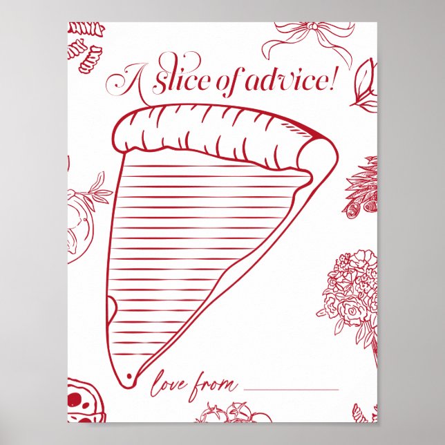 That's Amore Bridal Shower a slice of advice Poster (Framsidan)