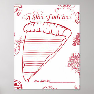 That's Amore Bridal Shower a slice of advice Poster