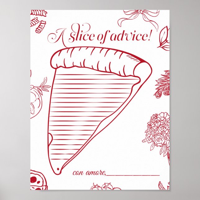 That's Amore Bridal Shower a slice of advice Poster (Framsidan)