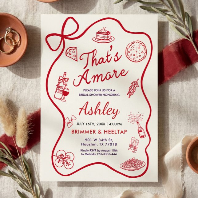 That's Amore Bridal Shower Invitation Inbjudningar (Skapare uppladdad)