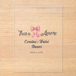 that's amore bridal shower pink retro bow boho nam