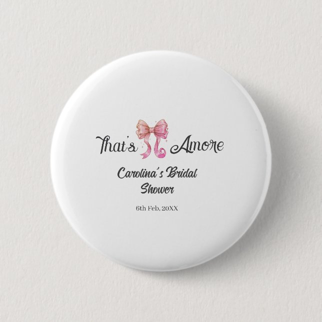that's amore bridal shower pink retro bow boho nam knapp (Framsida)