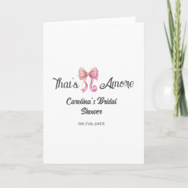 that's amore bridal shower pink retro bow boho nam kort