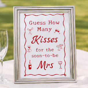 That's Amore Bröllopsdusch Gissa Hur Många Kyssar Poster