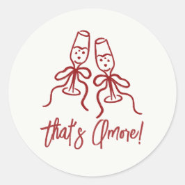 That's Amore Bröllopsdusch Runt Klistermärke