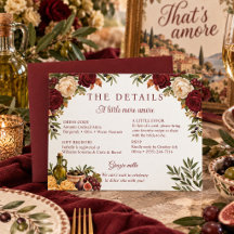 That's Amore Burgundy Oliv Bröllopsfest Detaljer