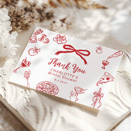 That's Amore Hand Drawn Italian Bridal Shower Tack Kort