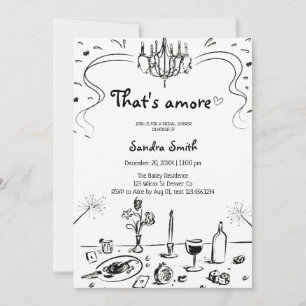 That's Amore Handritad Bröllopsfest  Inbjudningar