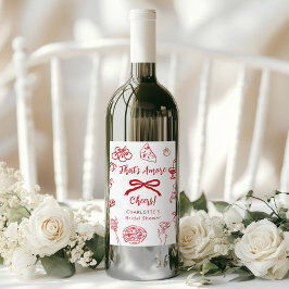 That's Amore Handritad Italiensk Bröllopsfest Vinflaska Etikett