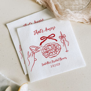 That's amore Handritad Pizza Bröllopsdusch Pappersservett
