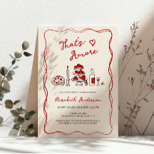 That's Amore Handriten Italiensk Röd Bröllopsfest