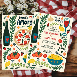 That's Amore Italian Food CUSTOM Engagement Party Inbjudningar