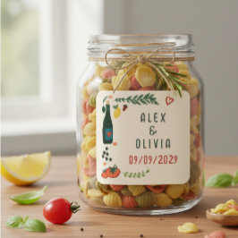 That's Amore Italian Food CUSTOM Wedding  Fyrkantigt Klistermärke