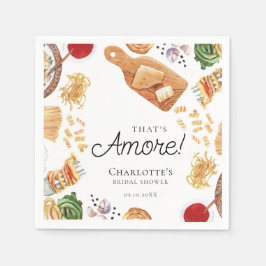 That's Amore Italian Script Bridal Shower Pappersservett