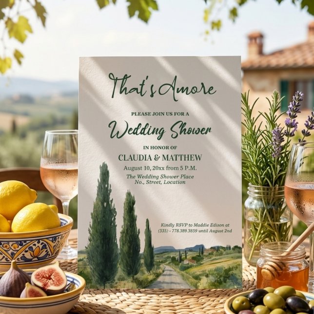 That's Amore Italian View Wedding Shower Inbjudningar (Skapare uppladdad)