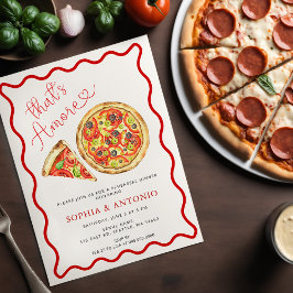 Thats Amore Italiana Pizza Avslappnad Rehearsal Di Inbjudningar