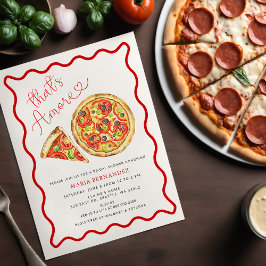 Thats Amore Italiana Pizza Party Möhippa Inbjudningar