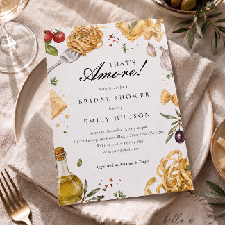 That's Amore Italiensk Bröllopsdusch Inbjudningar