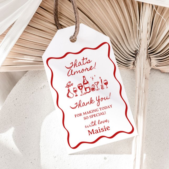 That's Amore Italiensk Bröllopsdusch Presentetikett (Skapare uppladdad)