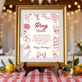That's Amore Italiensk Bröllopsdusch Ringjaktspel Poster