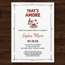 That's Amore Italiensk Bröllopsdusch Whimsical Röd
