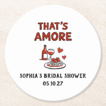 That's Amore Italiensk Bröllopsdusch Whimsical Röd