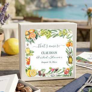 That's Amore Italiensk Citrus Cocktail Bröllopsfes Fyrkantigt Klistermärke