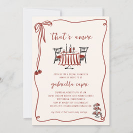 That's Amore italiensk doodle bröllopsdusch-inbjud Inbjudningar