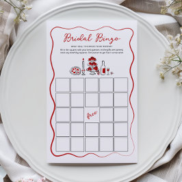 Thats Amore italiensk röd bröllopsdusch Bingo spel