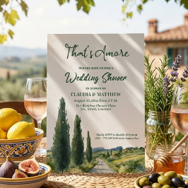 That's Amore Italiensk Vyn Bröllopsdusch Inbjudningar