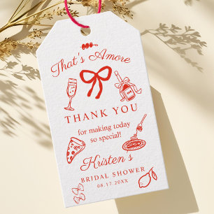 That's Amore Italienska Bröllopsdusch Förmån Gift Presentetikett