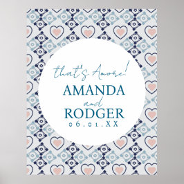 That's Amore Italienska Kakel och Hjärtan Poster