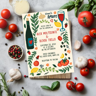 That's Amore Italienska Mat Anpassad Bröllop Fest Inbjudningar