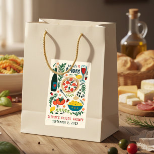 That's Amore Italienska Mat Anpassad Bröllopsdusch Rektangulärt Klistermärke