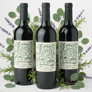 That's Amore Italienska Mat ANPASSAD Brudtjejfest Vinflaska Etikett