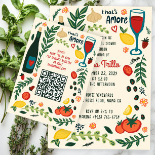 That's Amore Italienska Mat CUSTOM Bröllopsdusch Q Tilläggskort