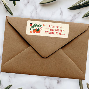 That's Amore Italienska Mat SKRÄDDARSYDD Bröllopsa Returadress Etikett