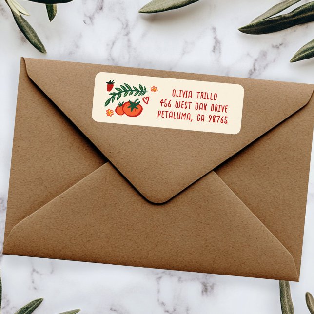 That's Amore Italienska Mat SKRÄDDARSYDD Bröllopsa Returadress Etikett (That's Amore Italian Food CUSTOM Wedding Return Address Label Sticker
)