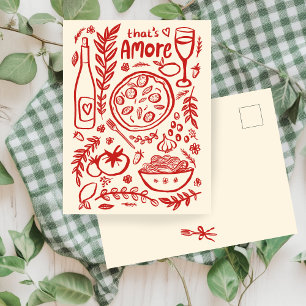 That's Amore Italienska Mat Valentine Kärlek Whims Vykort