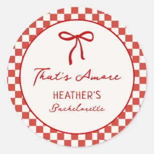 That's Amore Italienska Pizza Sängkammarparty Runt Klistermärke