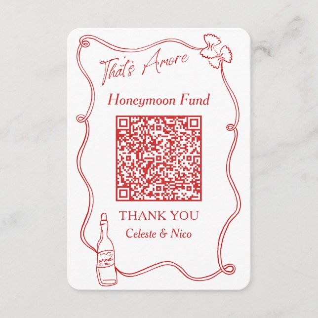 That's Amore Italienska Smekmånadsfondens QR-kod Tilläggskort (Framsida)