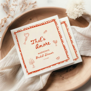 That's Amore Italienskt Handritat Bröllopsdusch Pappersservett