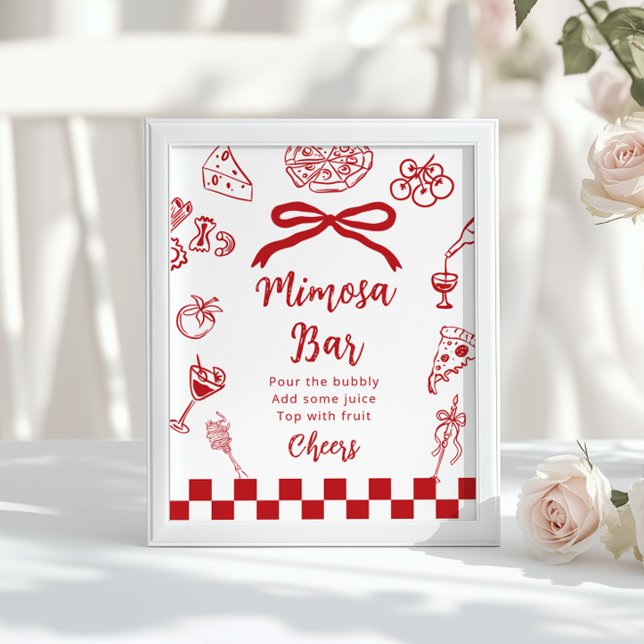 That's Amore Mimosa bar Bubbly bar Italian theme Poster (Skapare uppladdad)