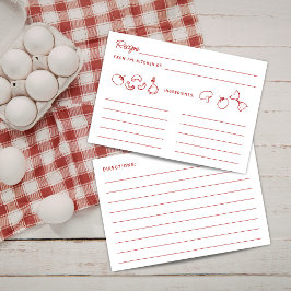 That's Amore Red Doodle Recipe Card Tilläggskort