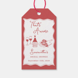That's Amore Röd Italiensk Pizza Vin Bröllopsdusch Presentetikett
