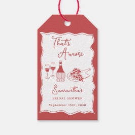 That's Amore Röd Italiensk Pizza Vin Bröllopsfest Presentetikett