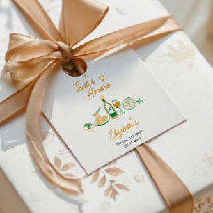 That's Amore Rustik Italiensk Bröllopsdusch Gåvor Etiketter